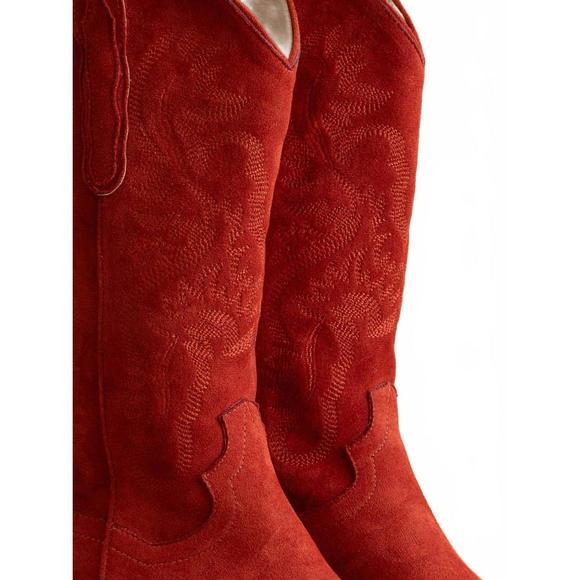 NEW OASIS SOCIETY women's amaya classic western boots in red - Picture 4 of 4